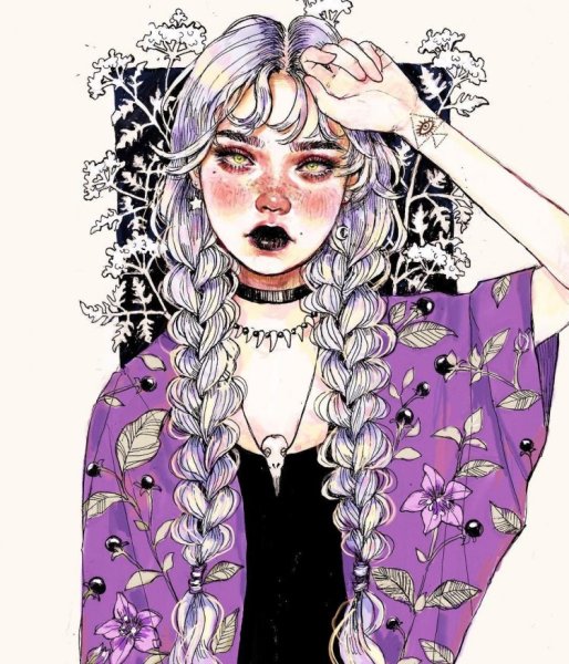Рисунки девушек в стиле арт