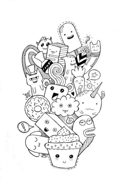 Дудлинг для раскрашивания