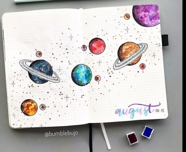 Ежедневник в стиле космос