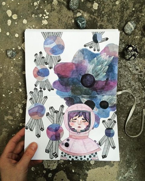 Скетчбук космос