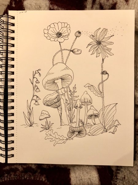 Наброски для скетчбука карандашом