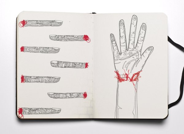 Скетчбук для рисования схемы