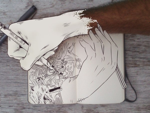 Скетчбуки художников аниме