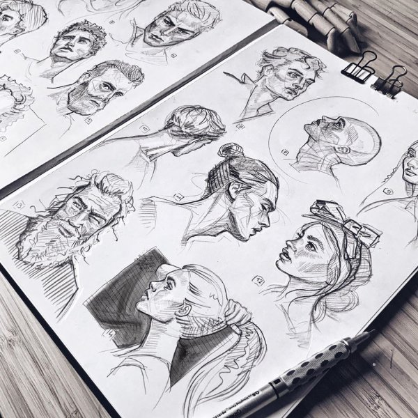 Рисования людей в скейт Буке