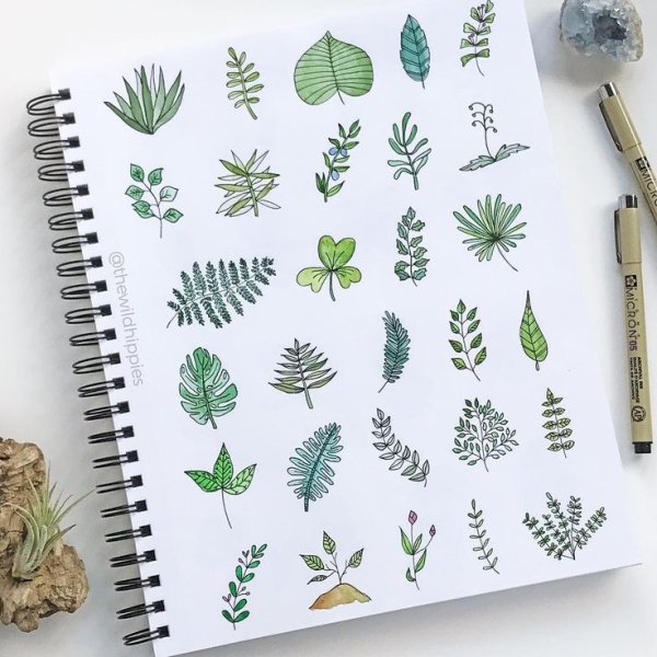 Листики для скетчбука