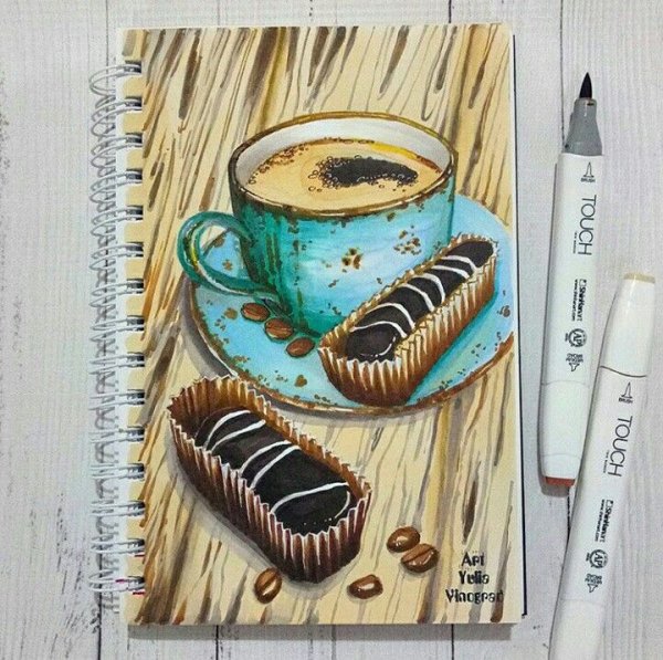 Вкусняшки в скетчбук