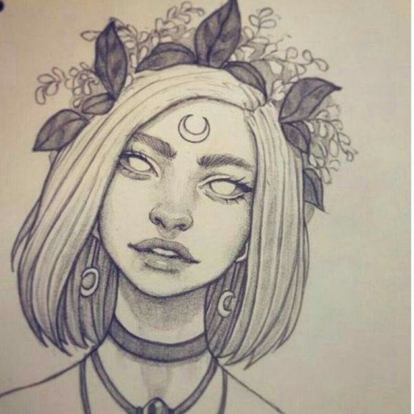 Рисунки для срисовки девушки