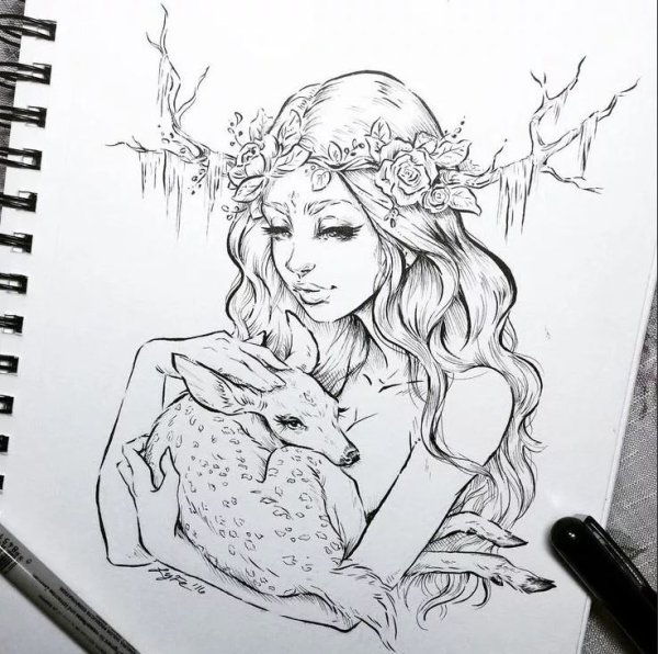 Рисунки в скетчбуке