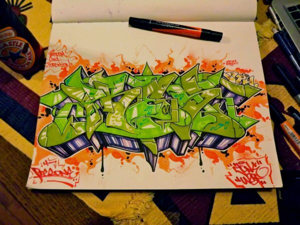 Эскизы маркерами