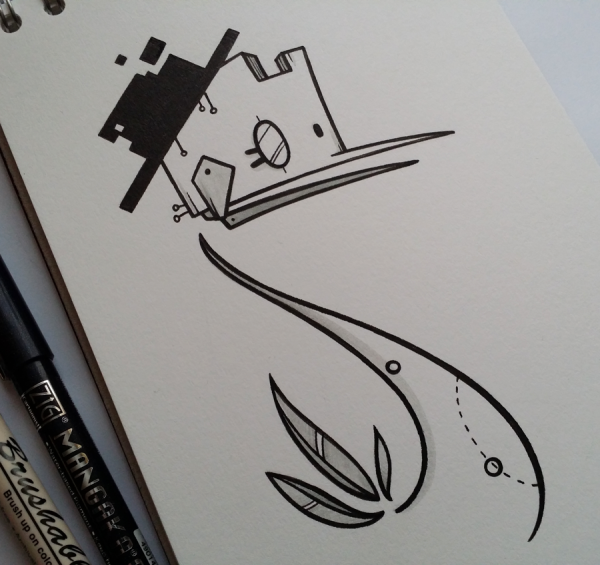 Граффити в скетчбуке