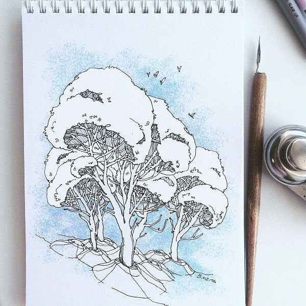 Рисунки для скетчбука для начинающих легкие