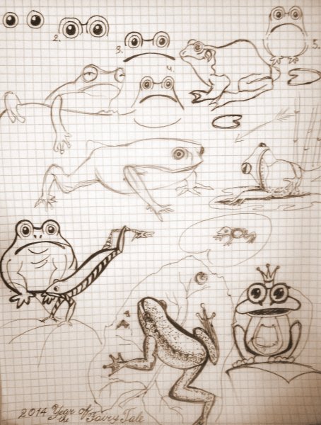 Лягушка для скетчбука