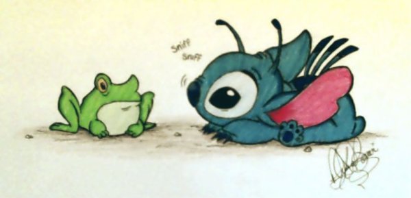 Стич с лягушкой
