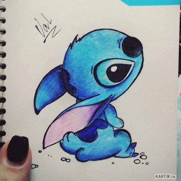 Рисунки Стича для срисовки карандашом