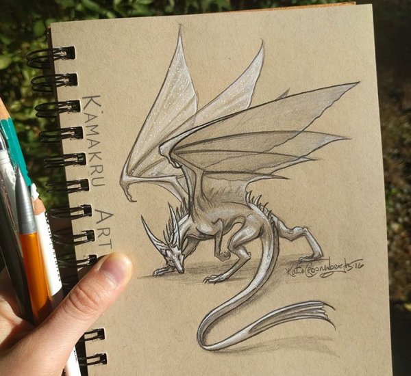 Рисования скетчбук драконы