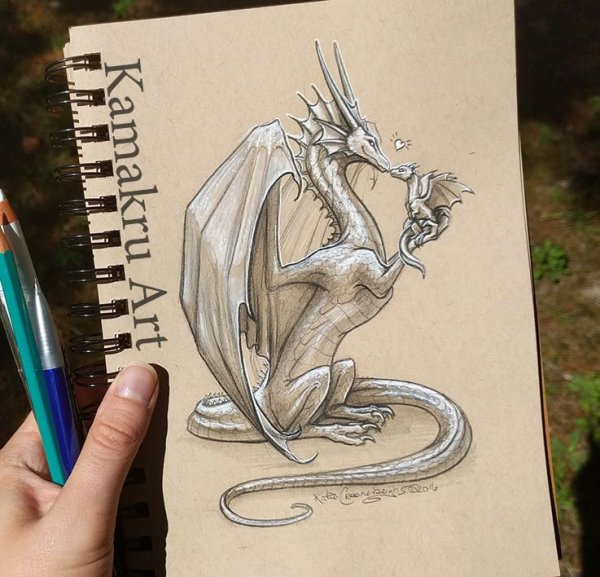 Хаку из Унесенные призраками дракон рисунок