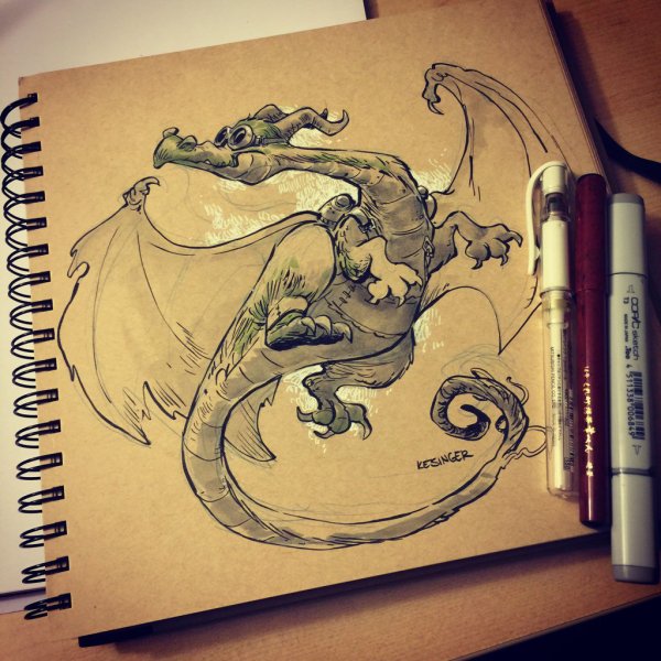 Рисования скетчбук драконы