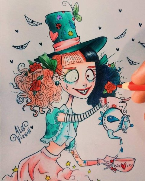 Мелани Мартинес рисунки тим Бертон