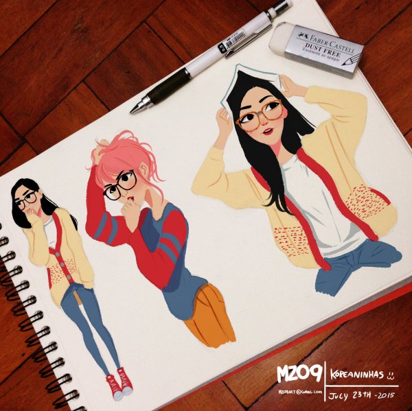 Скетчбук в стиле комиксов