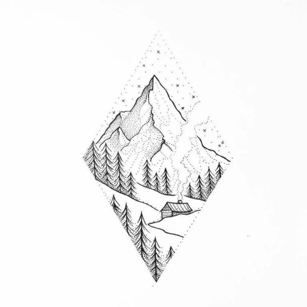 Горы эскиз