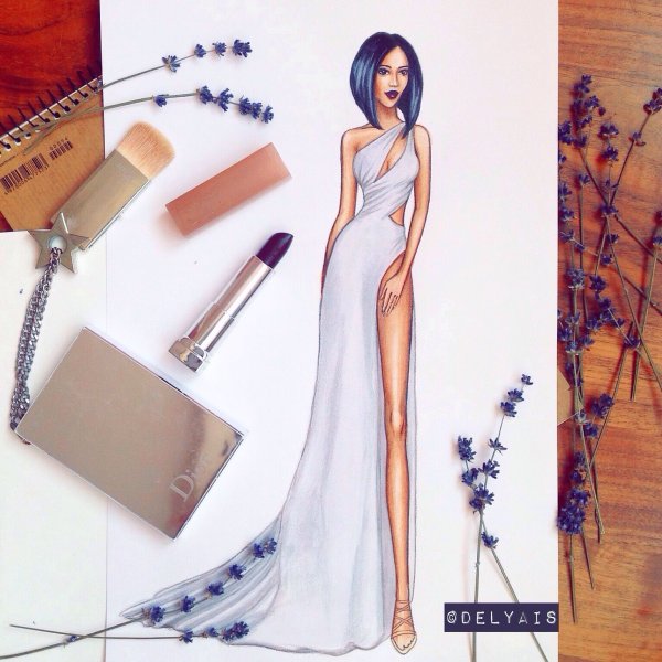 Зарисовки одежды в скетчбуке