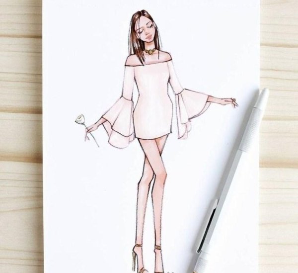 Скетчбук для рисования эскизов одежды