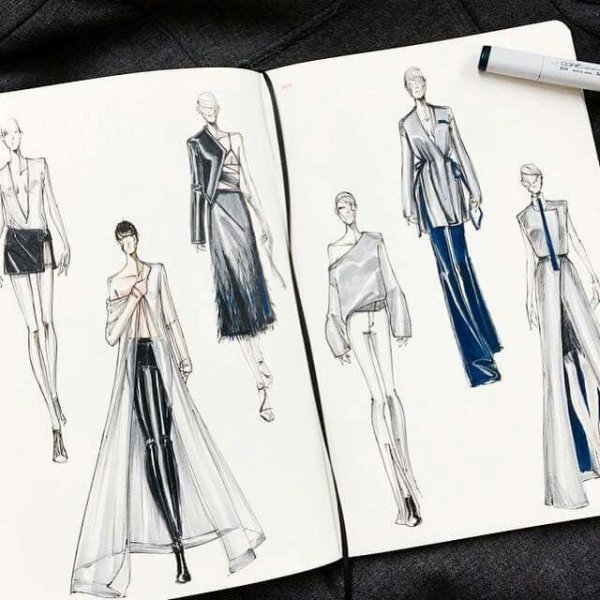 Скетчбук модельера одежды