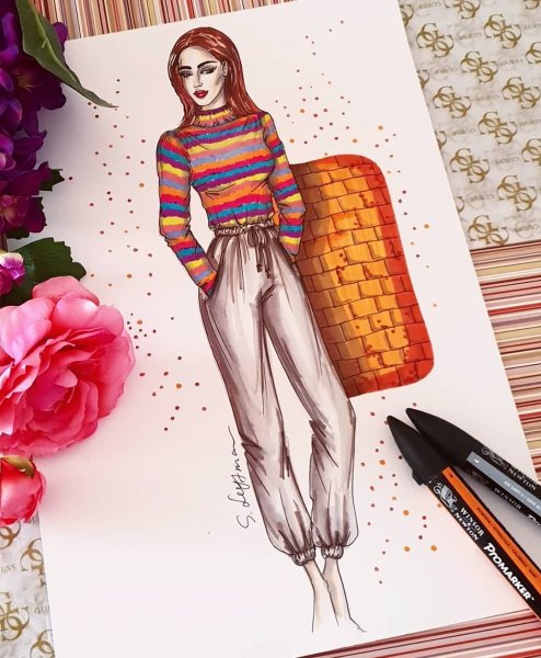 Скетчбук модный для девочек