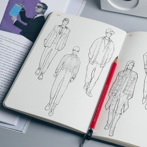 Рисунки для скетчбука модная девушка