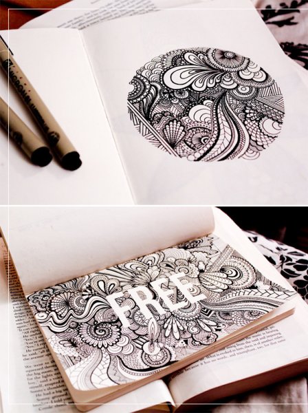 Скетчбук дудлинг