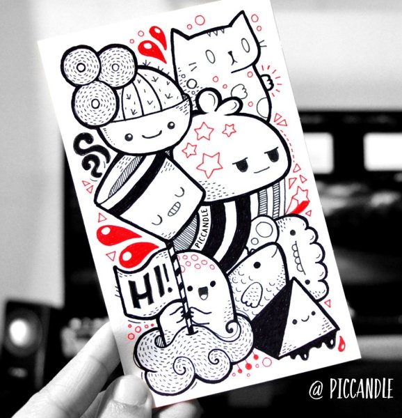 Дудлинг для скетчбука