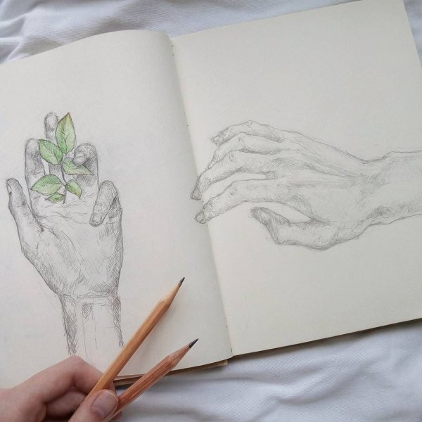 Рисование рук в скетчбуке