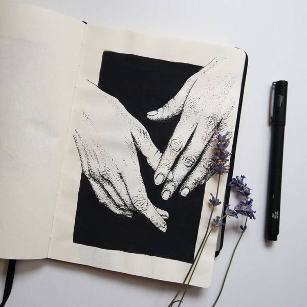 Эстетичный скетчбук