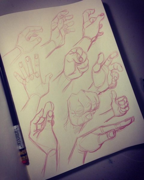 Руки скетчбук
