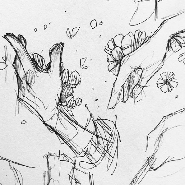 Скетч рисования рук