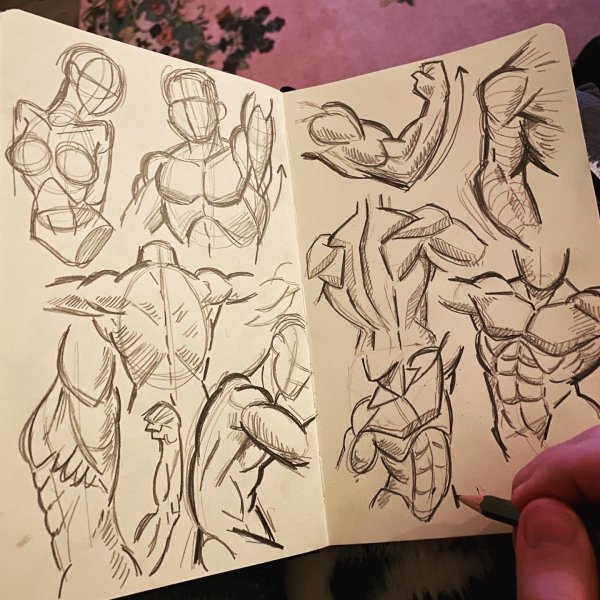 Скетчбук анатомия