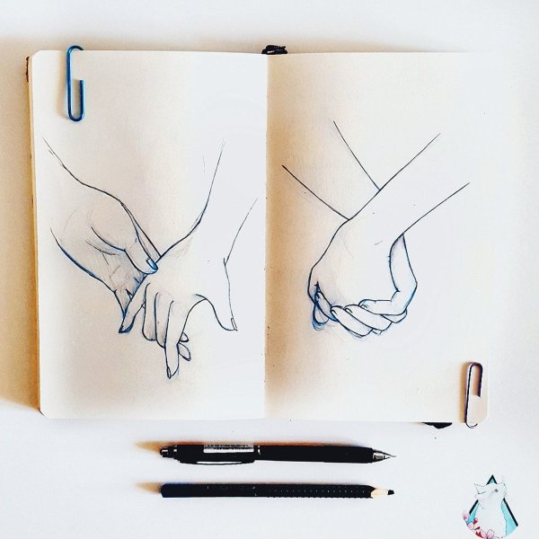 Поэтапные рисунки в скетчбук