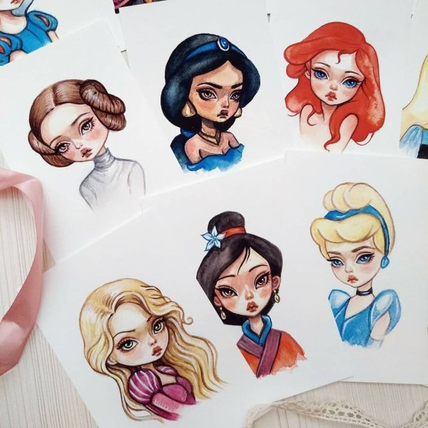 Скетчбук принцессы Дисней
