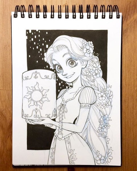 Скетчбук принцессы Дисней