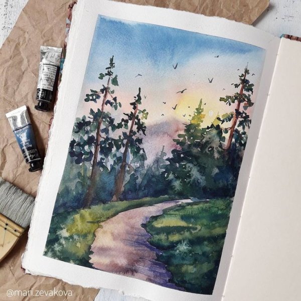 Скетчбук для рисования цветными карандашами