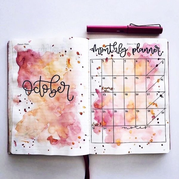 Bullet Journal октябрь Хэллоуин