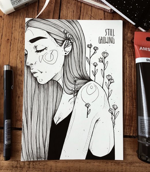 Рисунки в скетчбуке