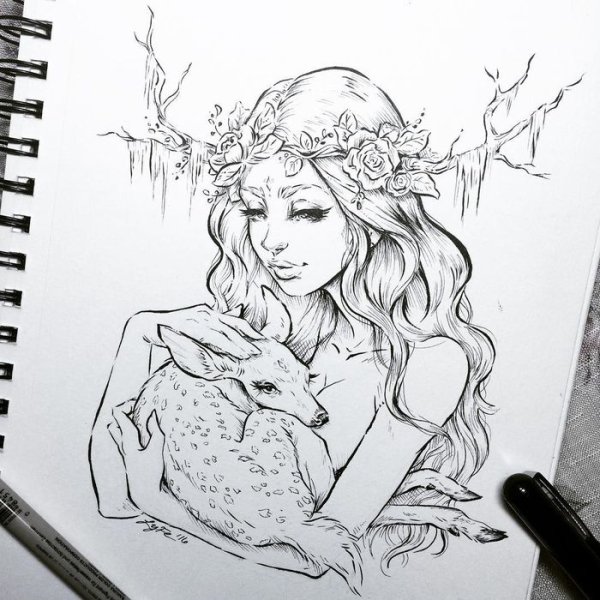 Рисунки в скетчбуке