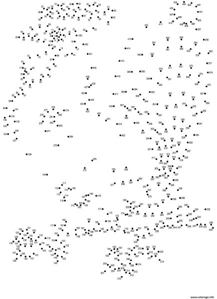 Соединить точки по цифрам сложные