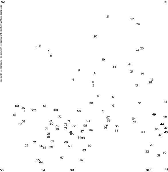Соединить точки по цифрам сложные