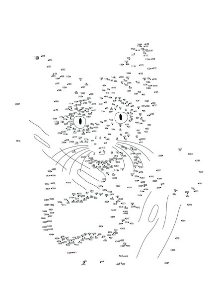 Соединить точки по цифрам сложные