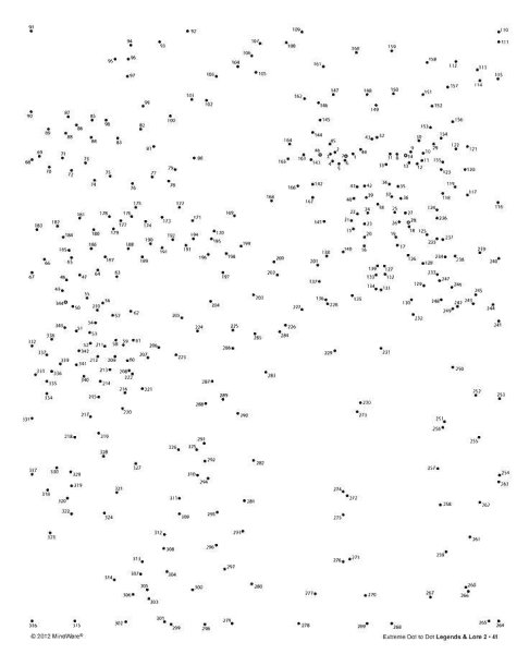 Соединить точки по цифрам сложные