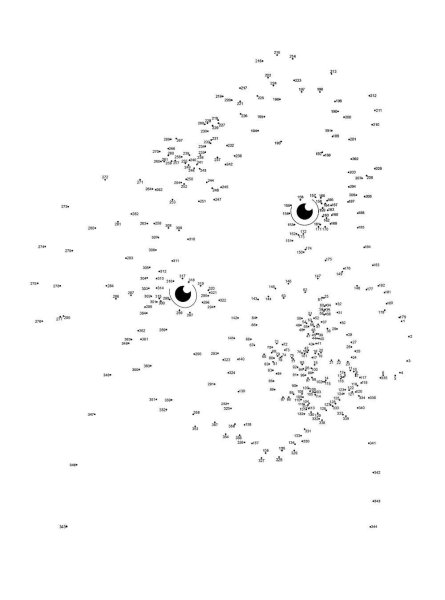 Рисование по точкам с цифрами сложные