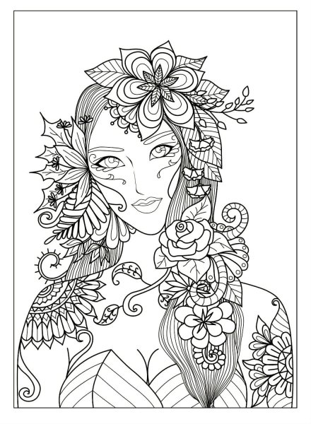 Раскраски для девочек сложные