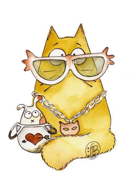 Прикольный кот мультяшный